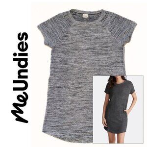 MeUndies Women's Hacci Shift Mini Dress, Light Heather Gray Color, Size L